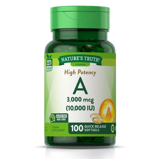 Nature's Truth High Potency Vitamin A 10,000 IU Quick Release Softgels Vitamins & Supplements Pasteur Pharmacy