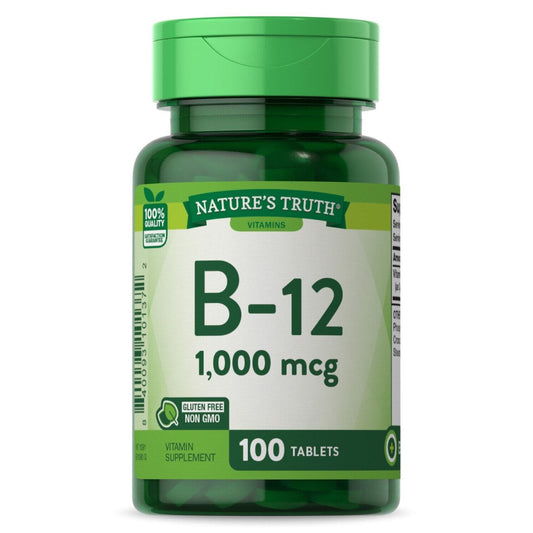Nature's Truth® Vitamin B-12 1000 mcg – High Potency Energy Support (60-100 Tablets) Vitamins & Supplements Pasteur Pharmacy