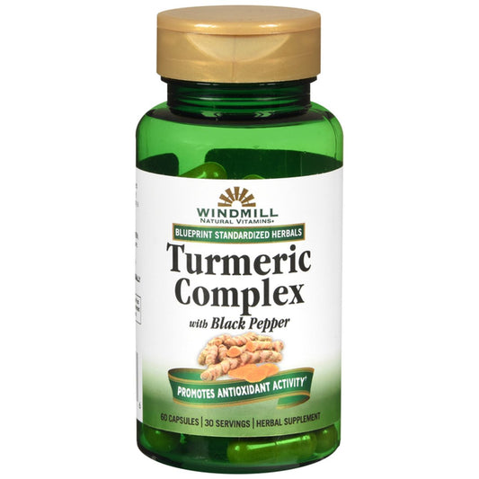 Windmill Turmeric Complex 1500 Mg With Black Pepper Capsules Vitamins & Supplements Pasteur Pharmacy