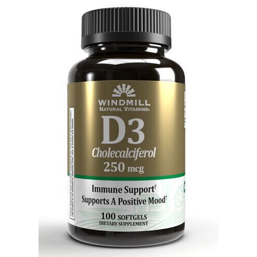 Windmill Vitamin D3 Cholecalciferol 250mcg Softgels 100ct Vitamins & Supplements Pasteur Pharmacy