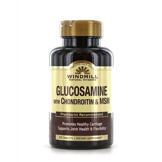 Windmill Health, Glucosamine With Chondrotin & MSM - 60 Tabs Vitamins & Supplements Pasteur Pharmacy