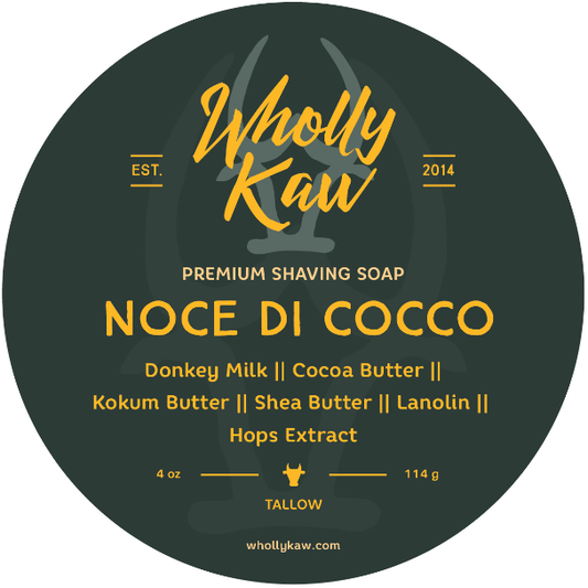 Wholly Kaw Noce di Cocco Tallow Shaving Soap 4 Oz Shaving Soap Pasteur Pharmacy
