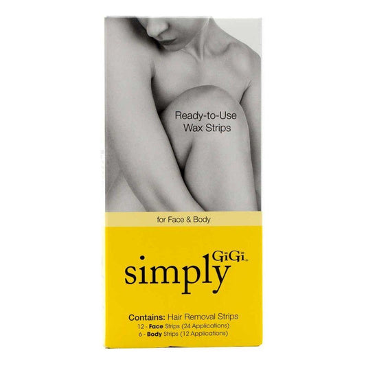 Gigi Simply Hair Removal Strips 12 Face - 6 Body Hair Removal Strips Pasteur Pharmacy