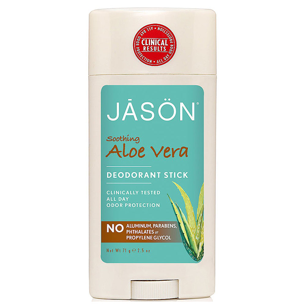 Jason Soothing Aloe Vera Pure Natural Deodorant Stick, 2.5 Oz Deodorant Pasteur Pharmacy