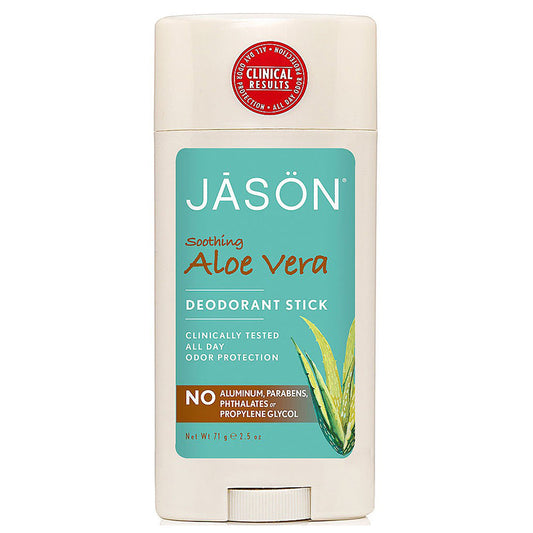 Jason Soothing Aloe Vera Pure Natural Deodorant Stick, 2.5 Oz Deodorant Pasteur Pharmacy