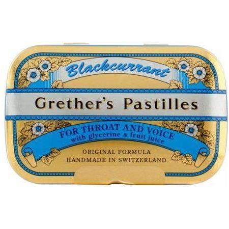 Grether's Pastilles Blackcurrant Sugar-free 3.75 Oz - 44 Lozenges Lozenges Pasteur Pharmacy