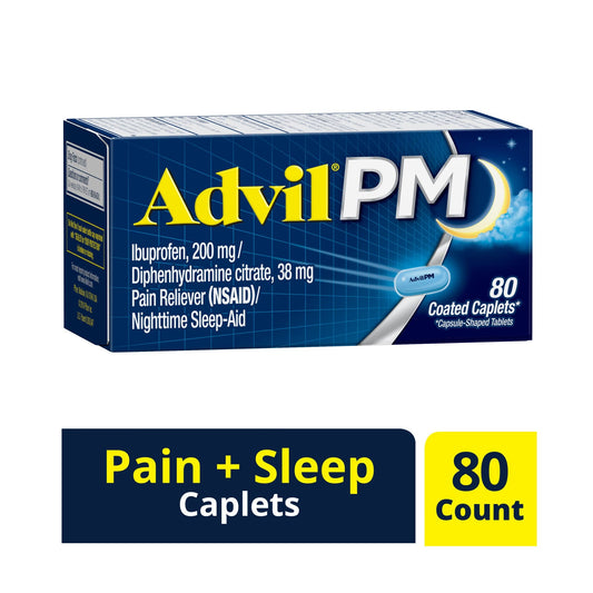 Advil PM - Pain Reliever - Nighttime Sleep Aid Coated Caplets Health & Beauty Pasteur Pharmacy