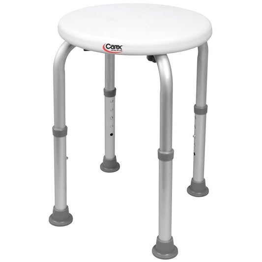 Adjustable Compact Round Shower Stool – Heavy Duty Bath Safety Seat with Non-Slip Rubber Feet – Tool-Free Assembly Health & Beauty Pasteur Pharmacy
