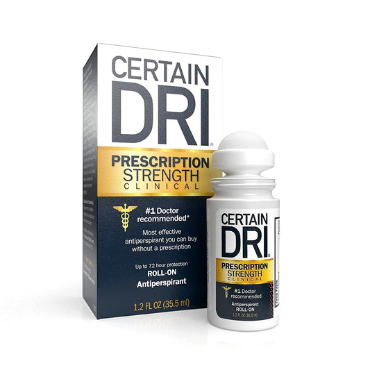 Certain Dri® Prescription Strength Clinical Antiperspirant Roll-On – 1.2 Fl Oz Deodorant Pasteur Pharmacy