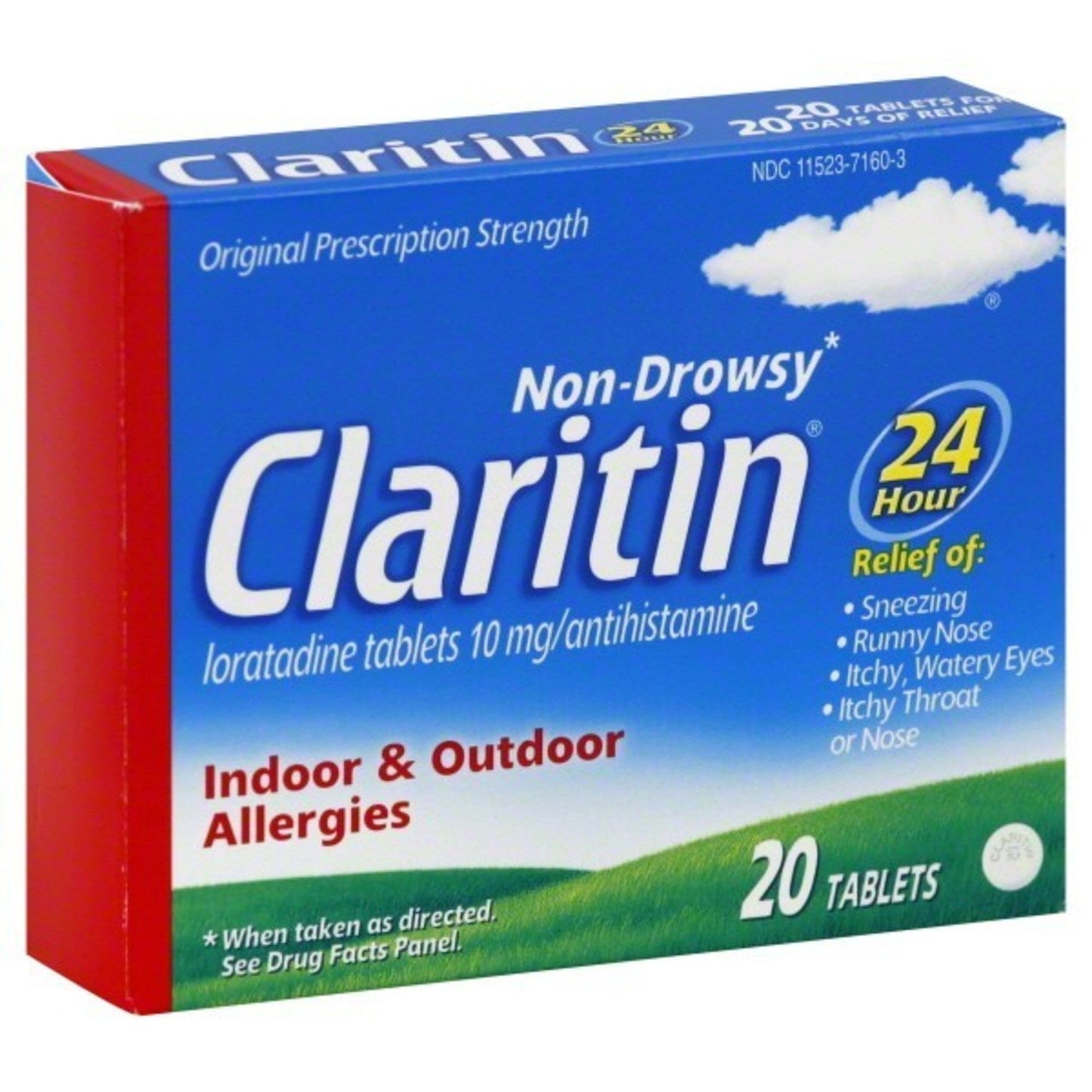 Claritin 24 Hour Non-Drowsy Allergy Relief Tablets,10 Mg Medicine & Drugs Pasteur Pharmacy