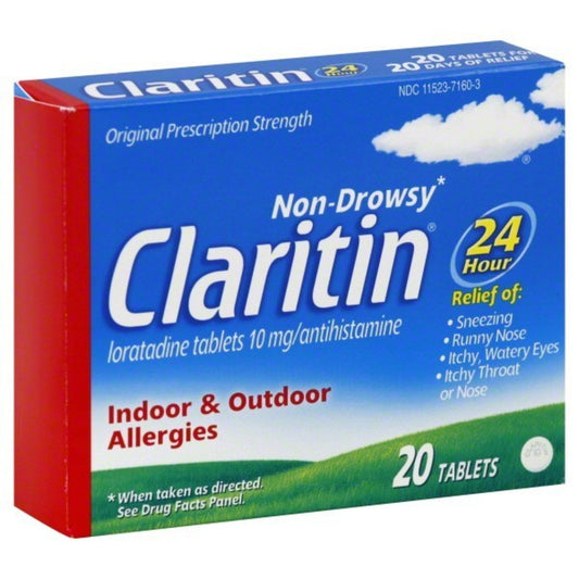 Claritin 24 Hour Non-Drowsy Allergy Relief Tablets,10 Mg Medicine & Drugs Pasteur Pharmacy