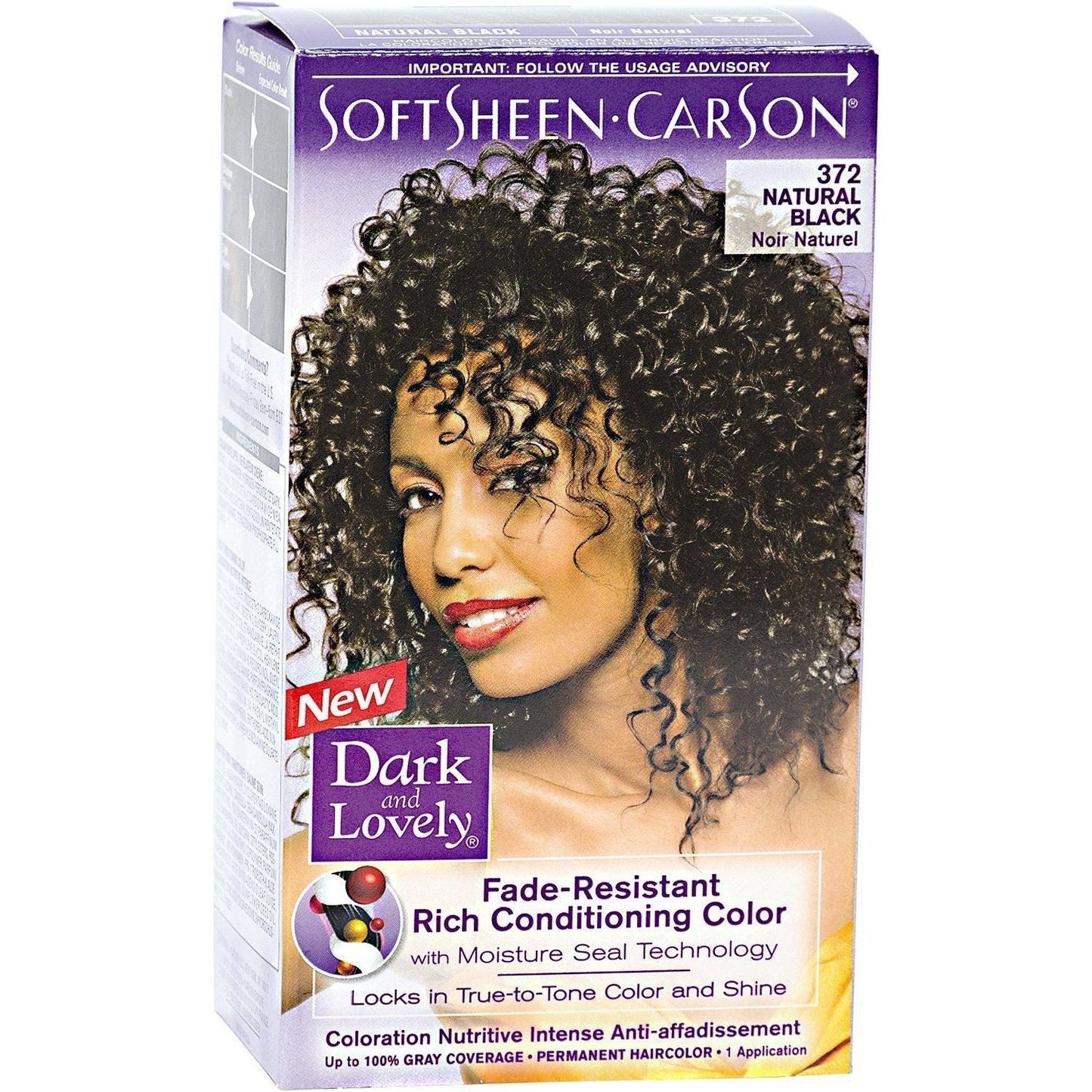Dark & Lovely Fade Resist Permanent Hair Color, 372 Natural Black Hair Color Pasteur Pharmacy Default Title