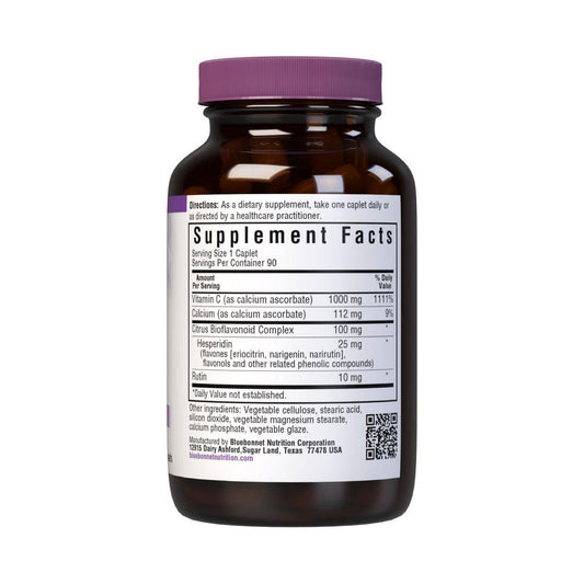 Bluebonnet Buffered Vitamin C 1000 mg, 90 Vegetables Capsules Vitamins & Supplements Pasteur Pharmacy