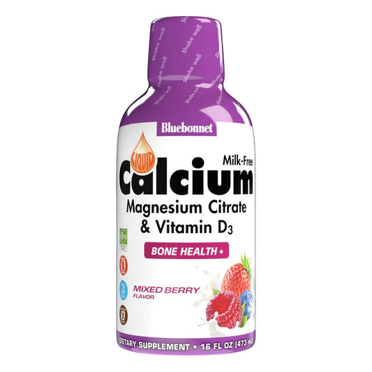 Bluebonnet Liquid Calcium Magnesium Citrate Plus Vitamin D3, Mixed Berry, 16 oz Vitamins & Supplements Pasteur Pharmacy