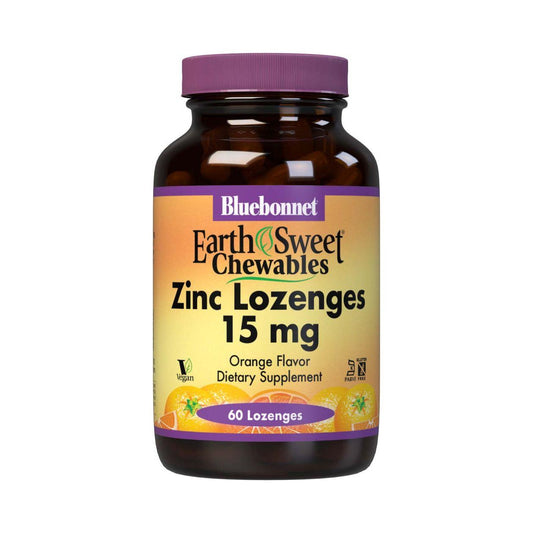 Bluebonnet EarthSweet Zinc Orange Flavor - 60 Lozenges Dietary Supplements Pasteur Pharmacy