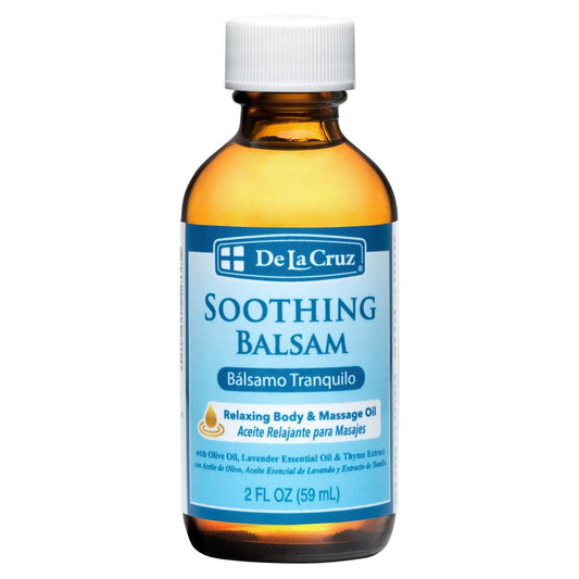 De La Cruz Soothing Balsam Massage Oil, No Preservatives Or Artificial Colors, Made In USA 2 FL. OZ Massage Oil Pasteur Pharmacy