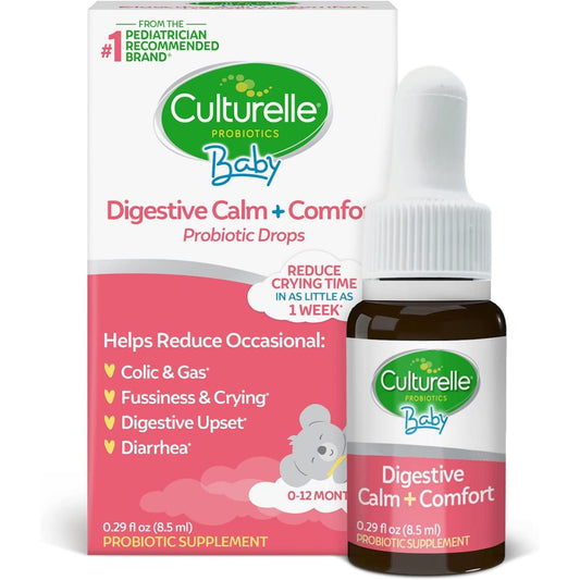 Culturelle Probiotics, Baby, Calm + Comfort, Probiotic + Chamomile Drops, 0-12 Months, .29 Fl Oz (8.5 Ml) Baby Health Pasteur Pharmacy