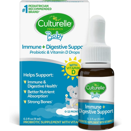 Culturelle Baby Immune + Digestive Support Probiotic & Vitamin D Drops, 0.3 fl oz (9 mL) Vitamins & Supplements Pasteur Pharmacy