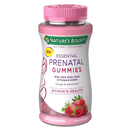 Nature's Bounty Optimal Solutions Essential Prenatal, Gummies, Mixed Berry Flavored Personal Care Pasteur Pharmacy