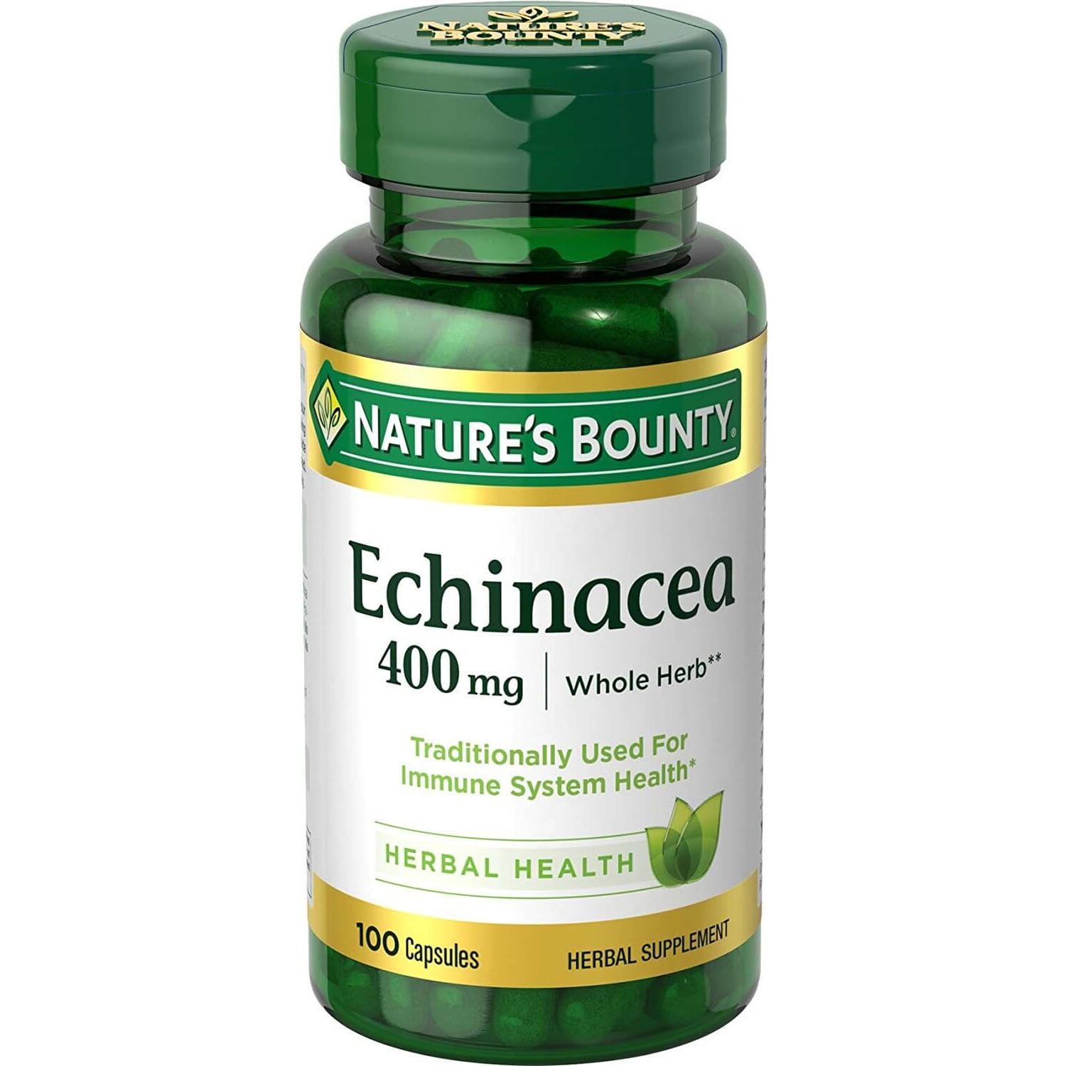 Nature's Bounty Herbal Health Echinacea Capsules, 400 Mg Vitamins & Supplements Pasteur Pharmacy