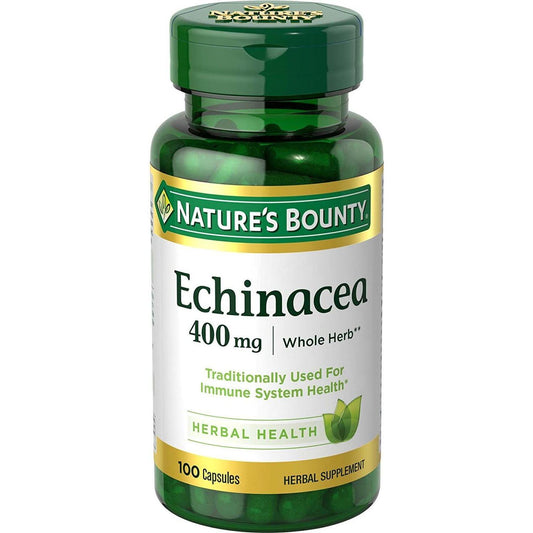 Nature's Bounty Herbal Health Echinacea Capsules, 400 Mg Vitamins & Supplements Pasteur Pharmacy