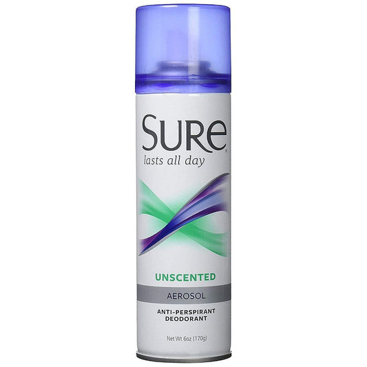 Sure Aerosol Unscented Anti Perspirant Deodorant 6 Oz Deodorant Pasteur Pharmacy
