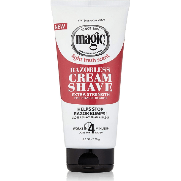Magic Cream Shave, Razorless, Extra Strength, for Coarse Hair 170g Shaving Cream Pasteur Pharmacy