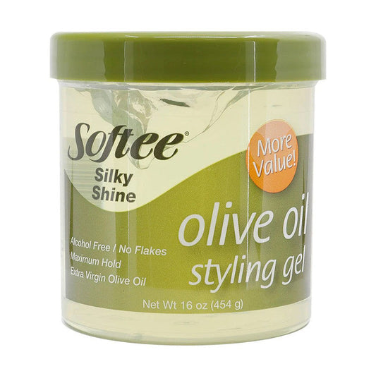 Softee Silky Shine Olive Oil Styling Gel, 16 Oz Styling Gel Pasteur Pharmacy