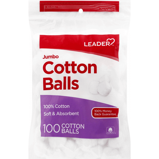 Leader Cotton Balls, Soft And Absorbent, Jumbo Cotton Balls Pasteur Pharmacy