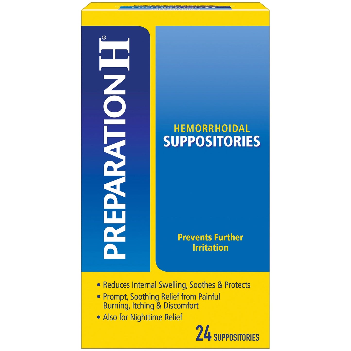 Preparation H, Hemorrhoidal Suppositories, 24 Count Health Care Pasteur Pharmacy