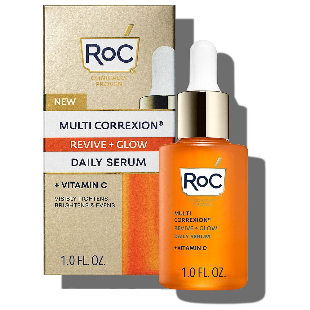 RoC® Multi Correxion® Revive + Glow Vitamin C Serum – Anti-Aging & Brightening (1.0 Fl Oz) Skin Care Pasteur Pharmacy