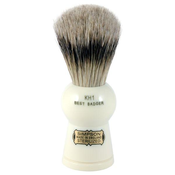 Simpson Keyhole Kh1 Best Badger Hair Shaving Brush Small - Imitation Ivory Shaving Brush Pasteur Pharmacy
