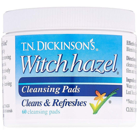 T.N. Dickinson's Brands, Witch Hazel Cleansing Pads, 60 Pads Facial Cleansers Pasteur Pharmacy