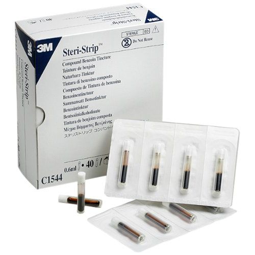 3M Steri-Strip Compound Benzoin Tincture C1544, 40Piece Channel Strips Pasteur Pharmacy