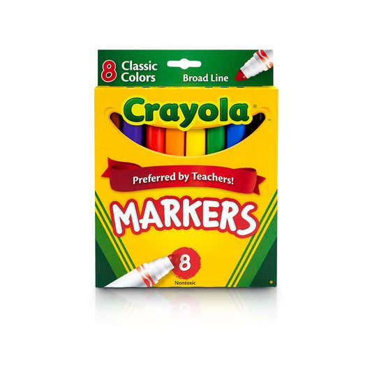Crayola Non-Washable Marker, Broad Bullet Tip, Assorted Classic Colors Markers Pasteur Pharmacy