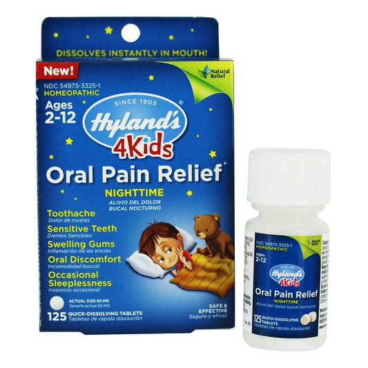 Hyland's 4 Kids Nighttime Oral Pain Relief Tablets, 125 Tablets Health Care Pasteur Pharmacy