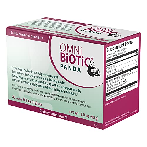 Omni Biotic Panda - Probiotic For Mom And Baby - Prenatal And Infant Probiotic Gut Health & Immune System Support Vegan And Hypoallergenic - Non-GMO Supports & Braces Pasteur Pharmacy