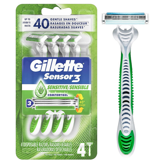 Gillette Sensor 3 Sensitive Disposable Razors With Mach 3 Razor Razor Blades Pasteur Pharmacy