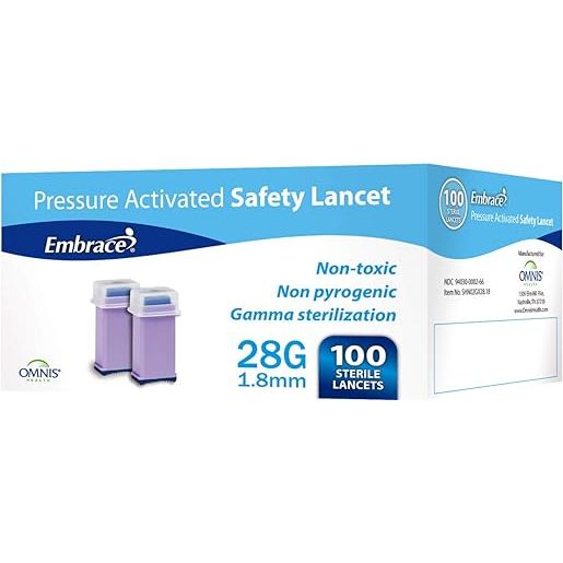 Embrace 100ct Safety Lancets Medical Pasteur Pharmacy
