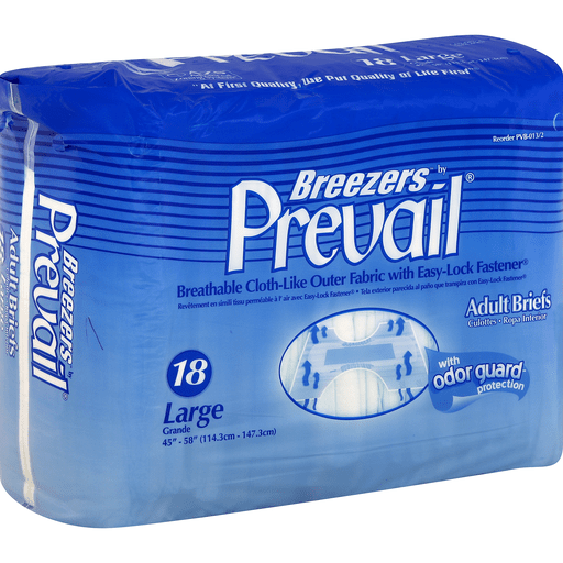 Prevail Breezers Adult Briefs, Large Bicycle Shorts & Briefs Pasteur Pharmacy