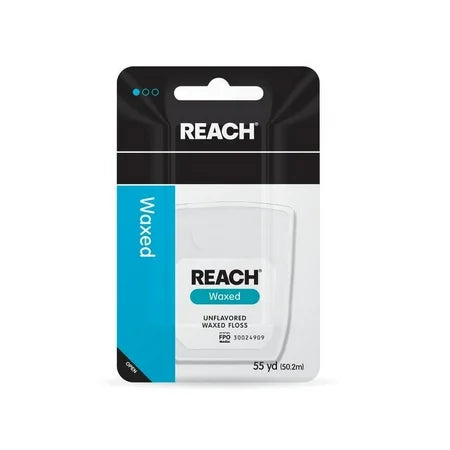 REACH Waxed Dental Floss Unflavored 55YD Oral Care Pasteur Pharmacy