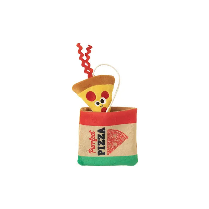 Lot de 2 jouets pour chat Mad Cat Purrfect Pizza (cataire et vigne argentée)