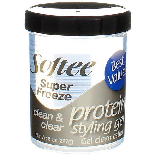 Softee® Super Freeze Protein Styling Gel – Clean & Clear – 8 oz Supplement Pasteur Pharmacy
