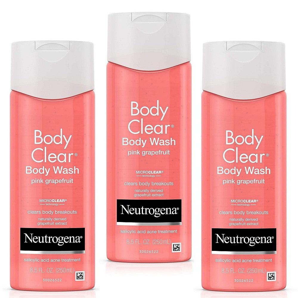 Neutrogena Body Clear Acne Body Wash, Pink Grapefruit, 8.5 fl. oz Body Wash Pasteur Pharmacy