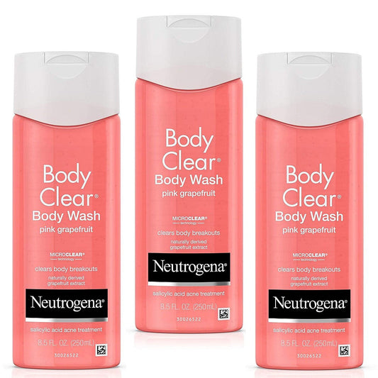 Neutrogena Body Clear Acne Body Wash, Pink Grapefruit, 8.5 fl. oz Body Wash Pasteur Pharmacy