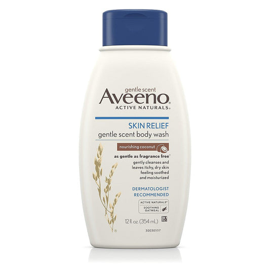 Aveeno Body Wash, Skin Relief, Gentle Scent, Nourishing Coconut 12 Oz Body Wash Pasteur Pharmacy