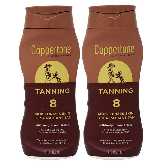 Coppertone Tanning Defend & Glow Sunscreen With Vitamin E Lotion SPF 8, 8 Fluid Ounces Lotion & Moisturizer Pasteur Pharmacy