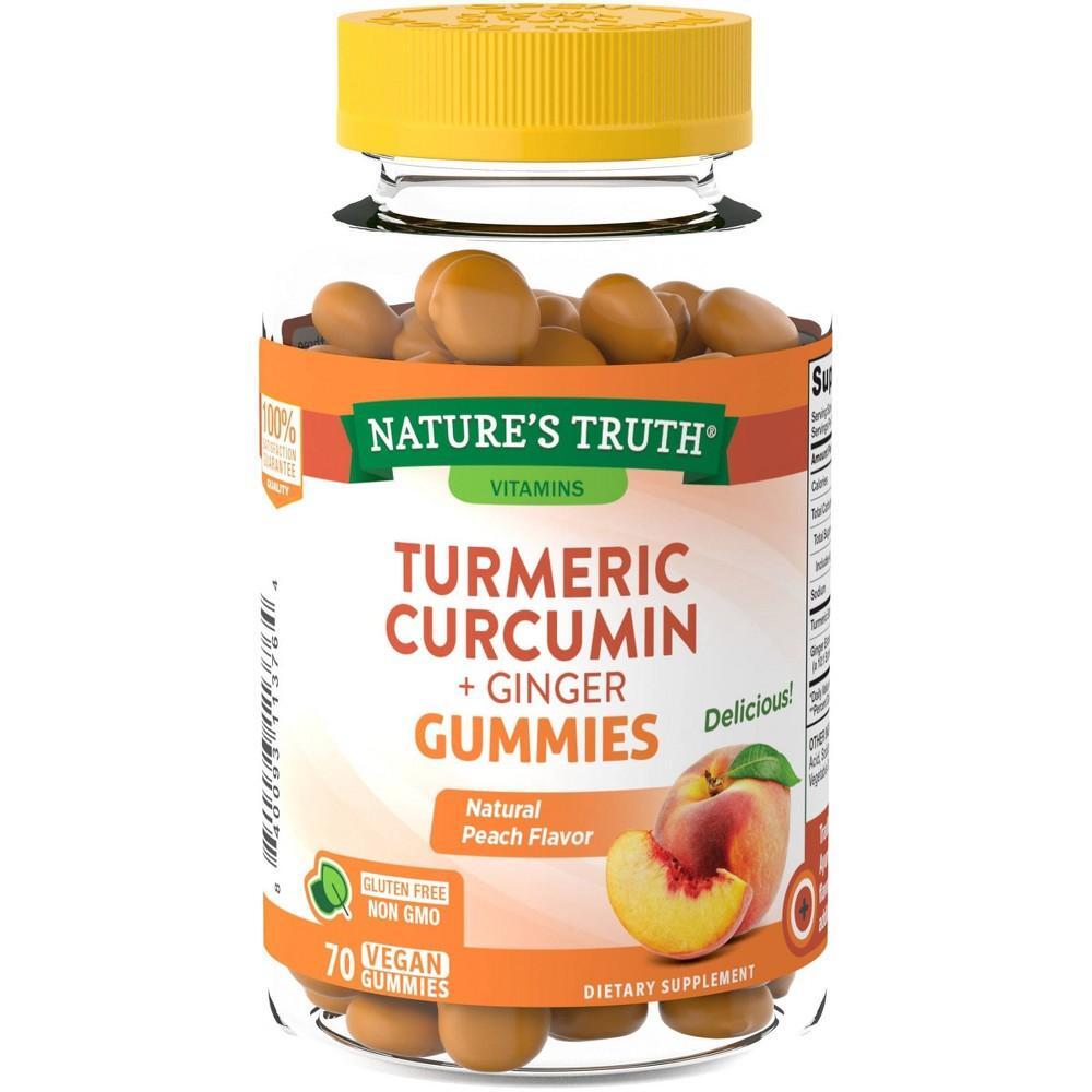Nature's Truth Turmeric Curcumin + Ginger, Vegan Gummies, Natural Peach Flavor Vitamins & Supplements Pasteur Pharmacy