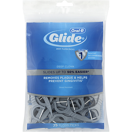 Oral B Glide Deep Clean Floss Picks - 75ct Personal Care Pasteur Pharmacy
