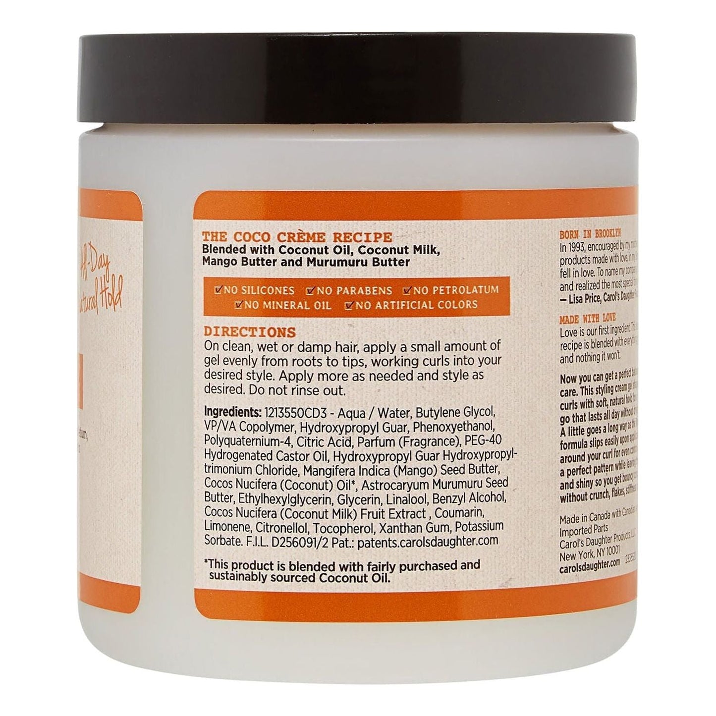 Carol's Daughter Curl Shaping Cream Gel 16 Oz Pasteur Pharmacy